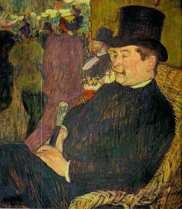  Henri  Toulouse-Lautrec Portrait of Monsieur Delaporte at the Jardin de Paris oil painting image